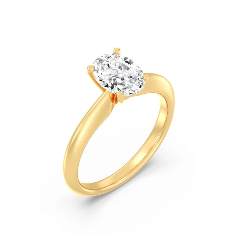 1ct Solitaire Ring Plain Band [1]