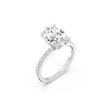 3ct Solitaire Ring Pavé Band