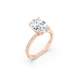 3ct Solitaire Ring Pavé Band