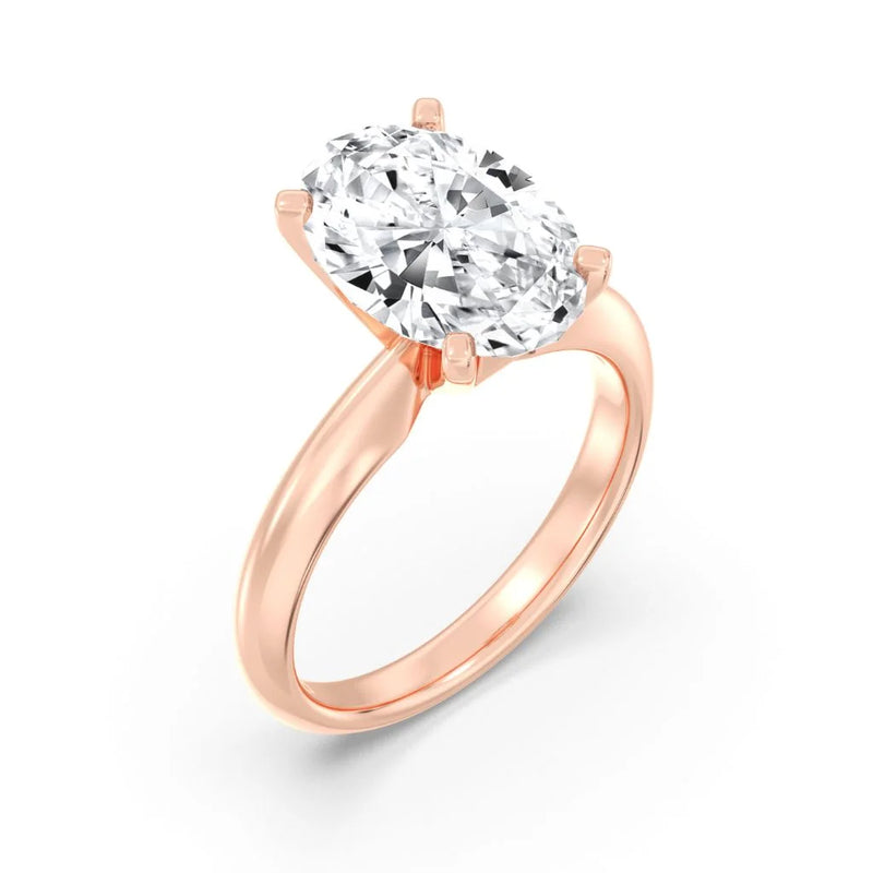 3ct Solitaire Ring Plain Band