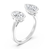 1+1ct Oval & Pear Open ring