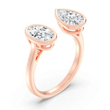 1+1ct Oval & Pear Open ring