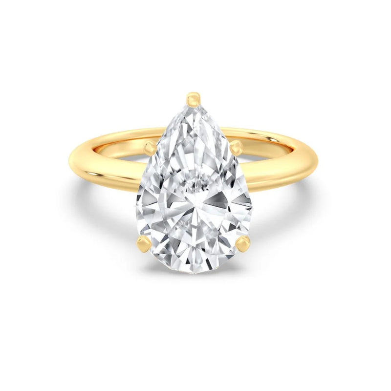 5ct Solitaire Ring Plain Band