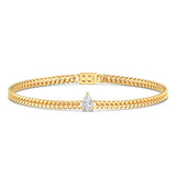 1ct Pear Cuban Link Bracelet