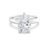 3ct Solitaire Ring Plain Band