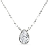 0.70ct Bezel Pear Pendant