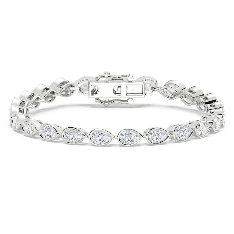 9.0ct Bezel Round Tennis Bracelet (0.30ct Each Stone)