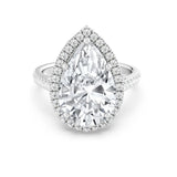 5ct Solitaire Ring Diamond Band with Halo