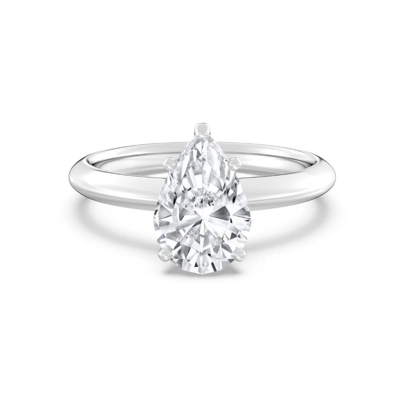 2ct Solitaire Ring Plain Band