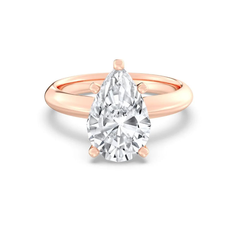 3ct Solitaire Ring Plain Band