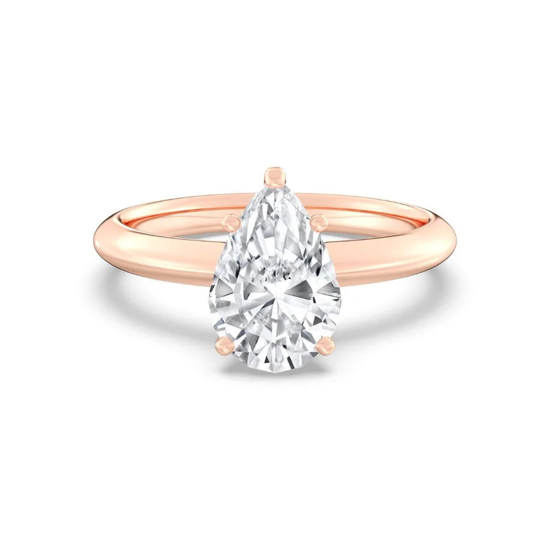 2ct Solitaire Ring Plain Band