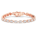 9.0ct Bezel Round Tennis Bracelet (0.30ct Each Stone)