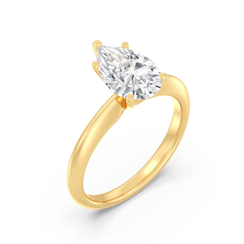 2ct Solitaire Ring Plain Band