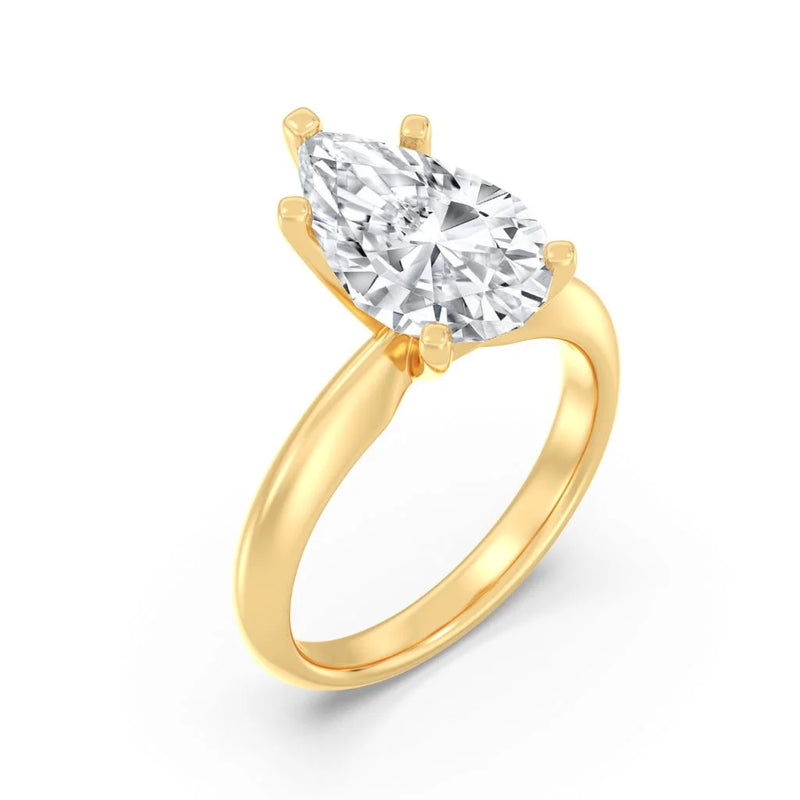 3ct Solitaire Ring Plain Band