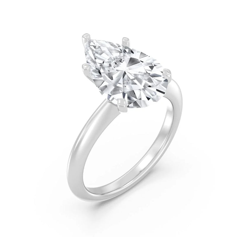 5ct Solitaire Ring Plain Band