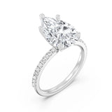 3ct Solitaire Ring Pavé Band