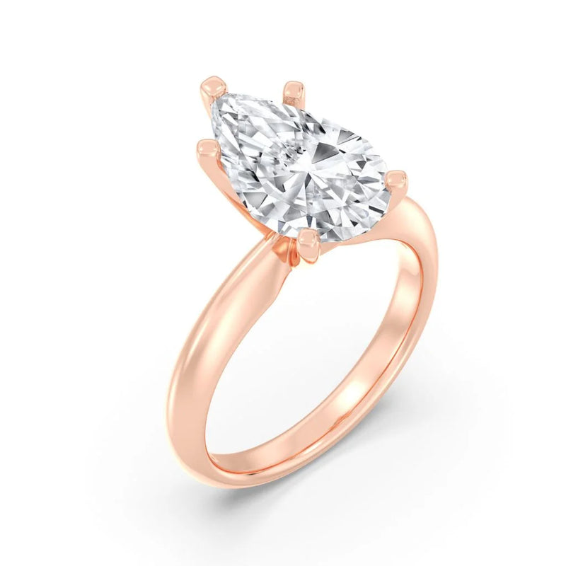 3ct Solitaire Ring Plain Band