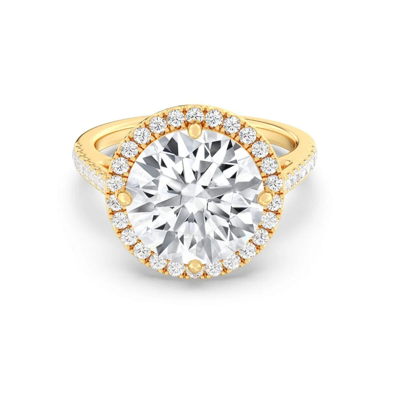 5ct Solitaire Ring Diamond Band with Halo [1]