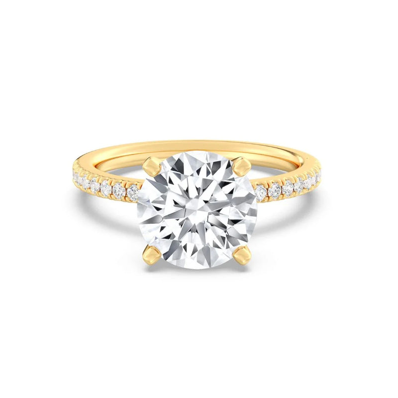 3ct Solitaire Ring Pavé Band [1]