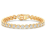 9.0ct Bezel Round Tennis Bracelet (0.30ct Each Stone)