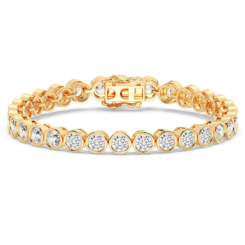 9.0ct Bezel Round Tennis Bracelet (0.30ct Each Stone)