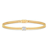 1ct Heart Cuban Link Bracelet