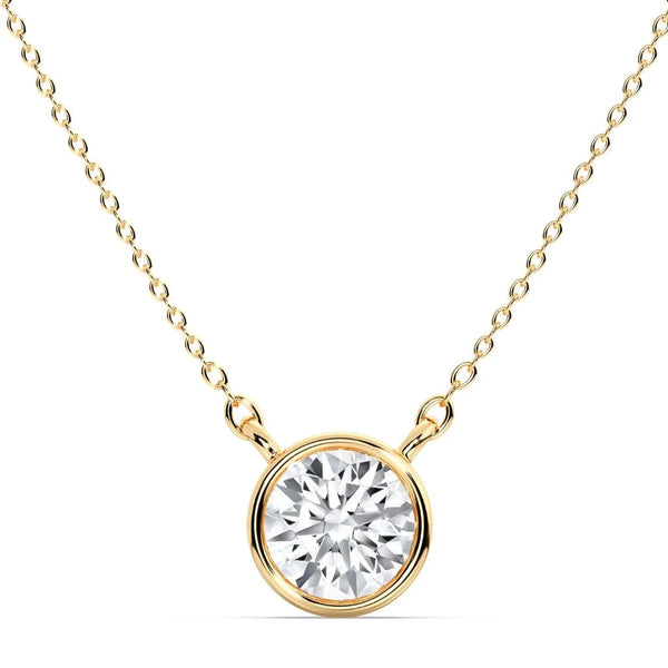 1ct Bezel Round Pendant