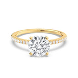 2ct Solitaire Ring Pavé Band (1)