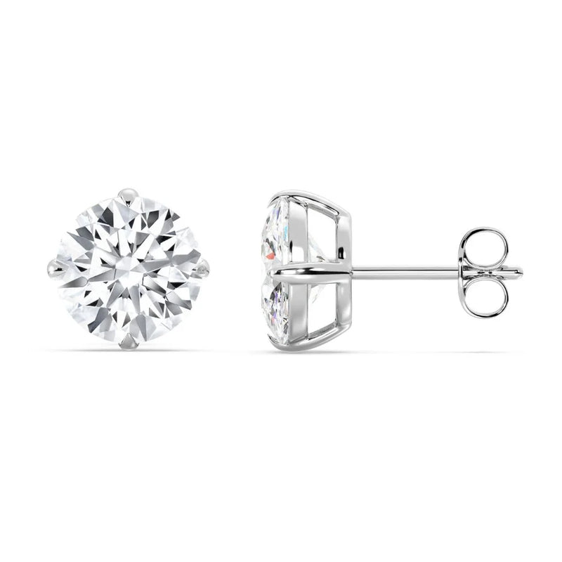 3+3ct Solitaire Studs