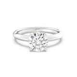 2ct Solitaire Ring Plain Band [1]