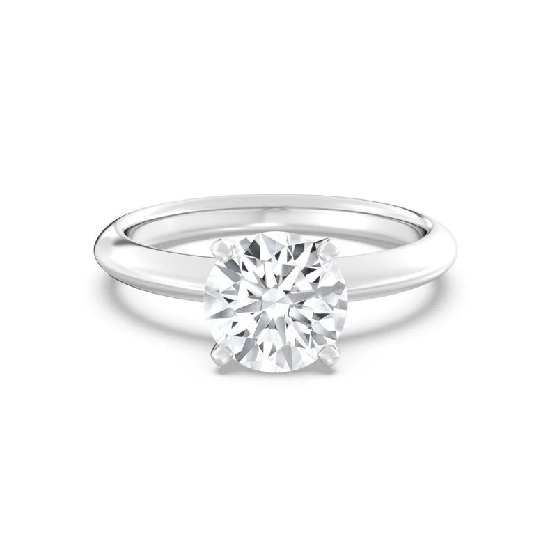 2ct Solitaire Ring Plain Band [1]