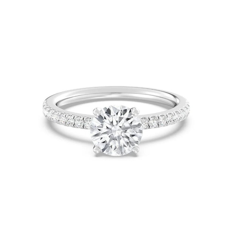 1ct Solitaire Ring Pavé Band [1]