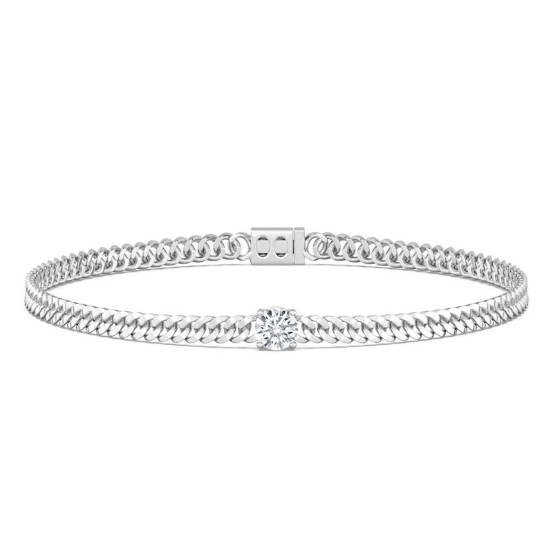 1ct Oval Cuban Link Bracelet