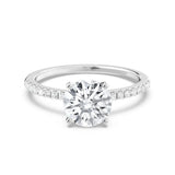 2ct Solitaire Ring Pavé Band (1)