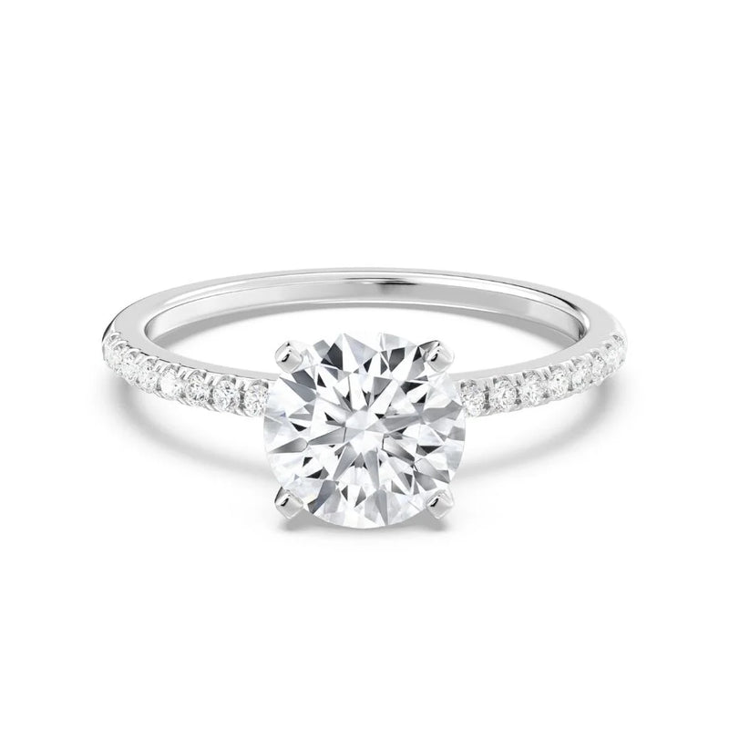 2ct Solitaire Ring Pavé Band (1)