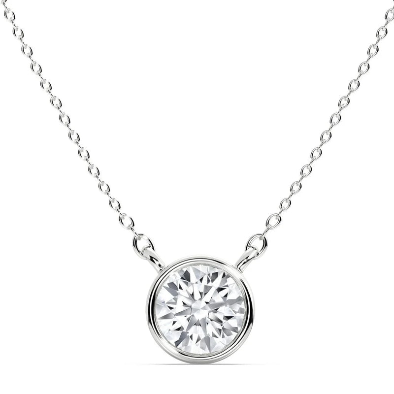 1ct Bezel Oval Pendant