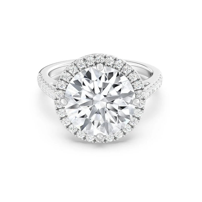 5ct Solitaire Ring Diamond Band with Halo [1]