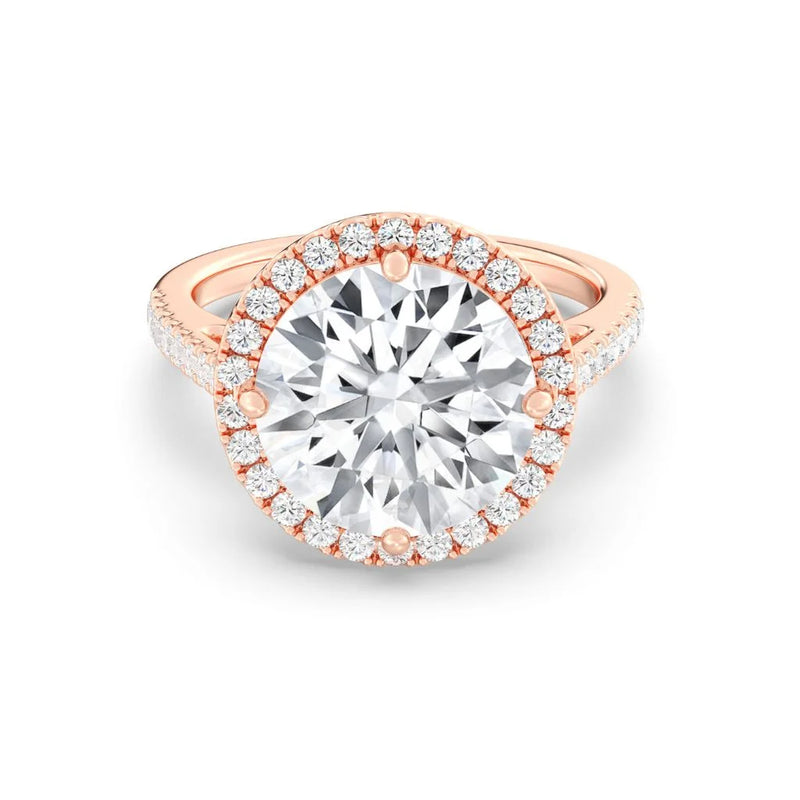 5ct Solitaire Ring Diamond Band with Halo [1]