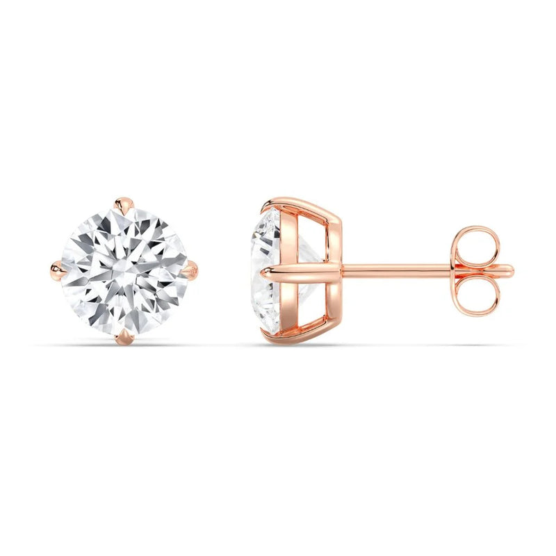 2+2 ct Solitaire Studs