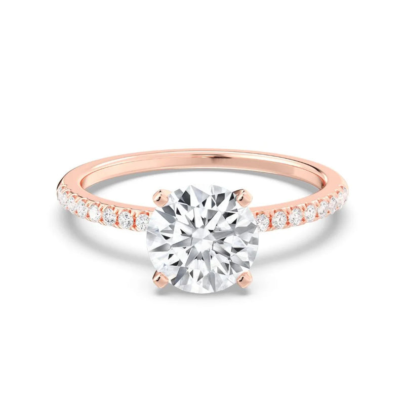 2ct Solitaire Ring Pavé Band (1)