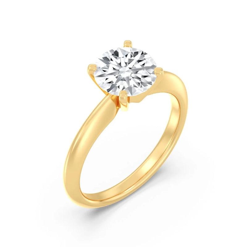 2ct Solitaire Ring Plain Band [1]