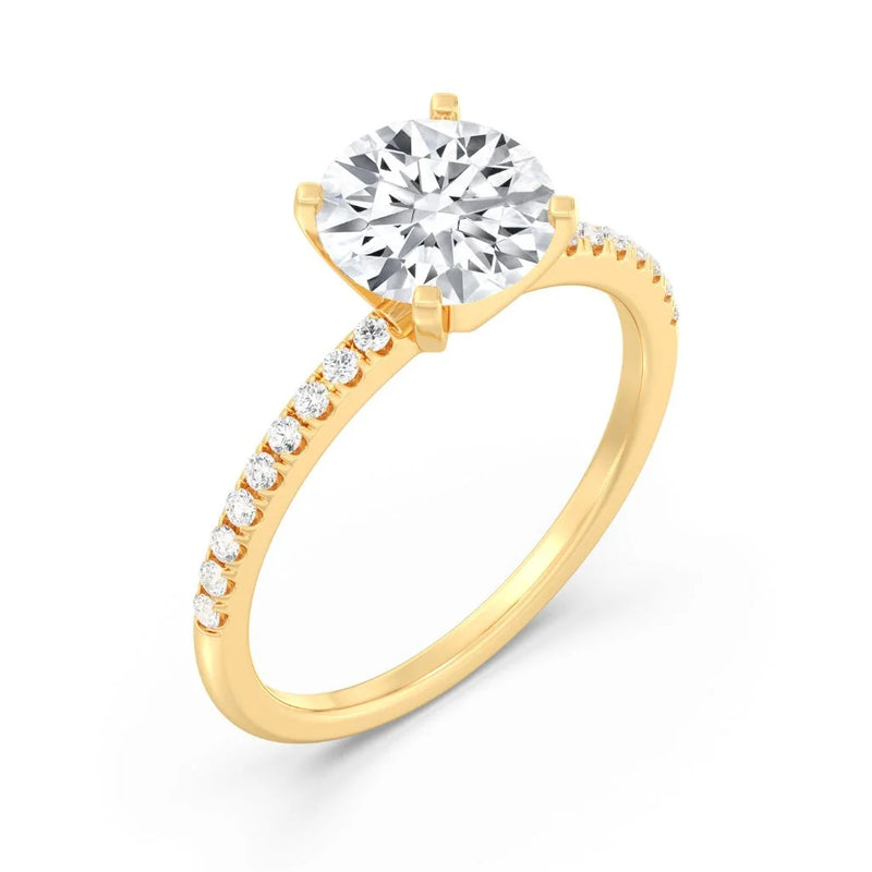 2ct Solitaire Ring Pavé Band (1)