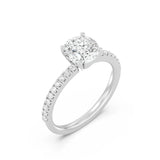 1ct Solitaire Ring Pavé Band [1]