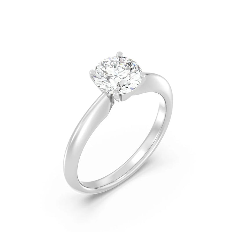 1ct Solitaire Ring Plain Band [1]