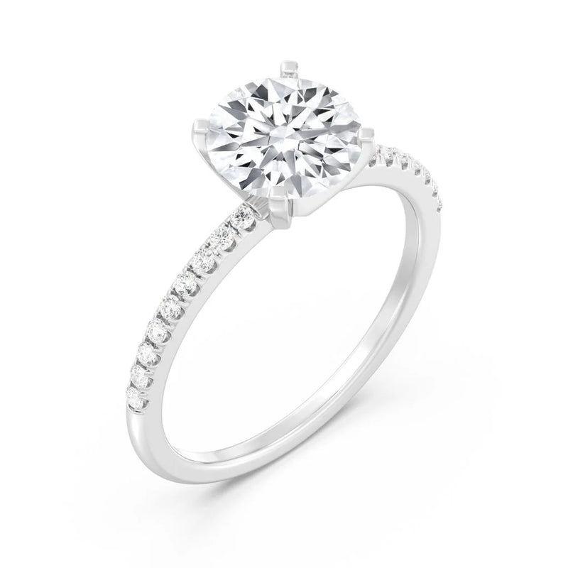 2ct Solitaire Ring Pavé Band (1)