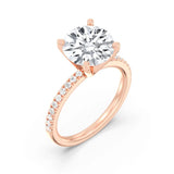 3ct Solitaire Ring Pavé Band [1]