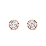 0.50+0.50 ct Bezel Studs