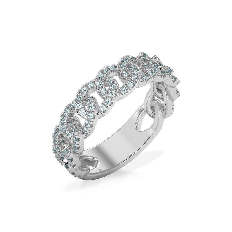 Pavé Diamond Chain Ring