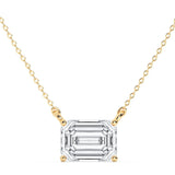 2ct East To West Solitaire Pendant