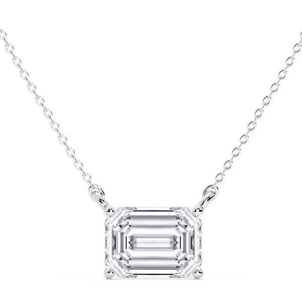 2ct East To West Solitaire Pendant